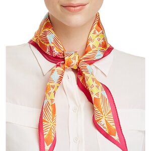Echo Women’s Coastal Tile Print Silk Diamond Scarves Bright Orange 2 FOR $15.00